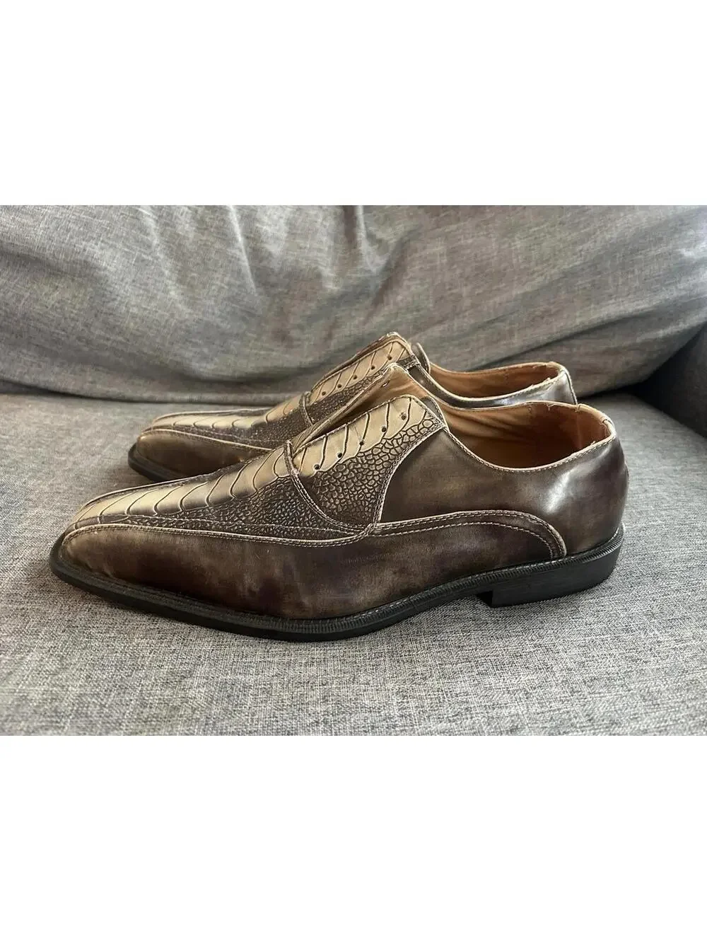 Lucio Ricci Oxford Dress Shoes Men’s Size 11 Lace Up NO LACES